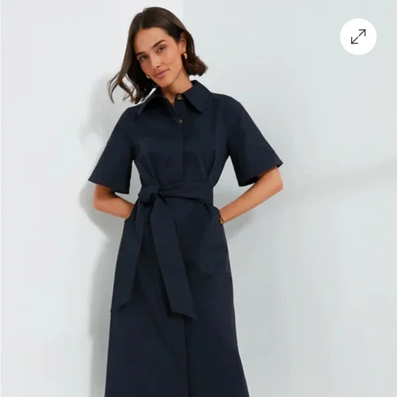 Navy Jaqueline Shirt Maxi Dress - Picture 5 of 10